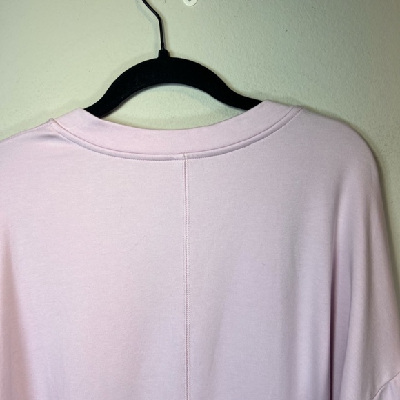Fabletics Women's Rosaline Deep V-Neck Pullover Sweatshirt Pink Oversized Medium - Picture 10 of 13